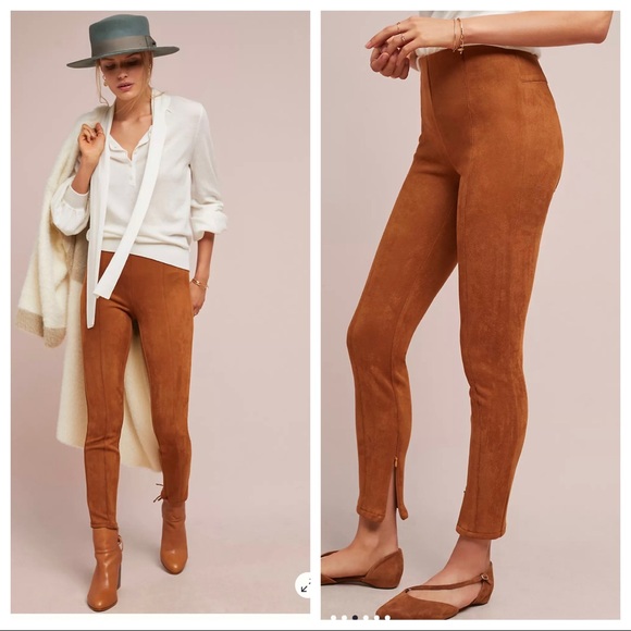 Anthropologie Pants - ANTHROPOLOGIE FAUX SUEDE LEGGINGS